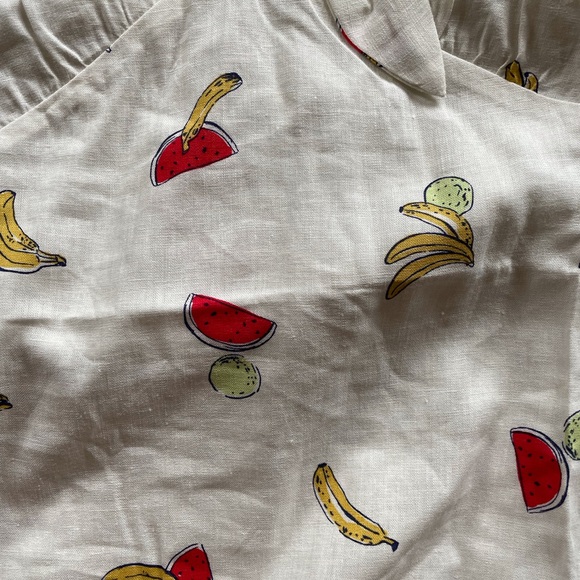 ModCloth fruit print top with tie nwt small - Picture 4 of 4